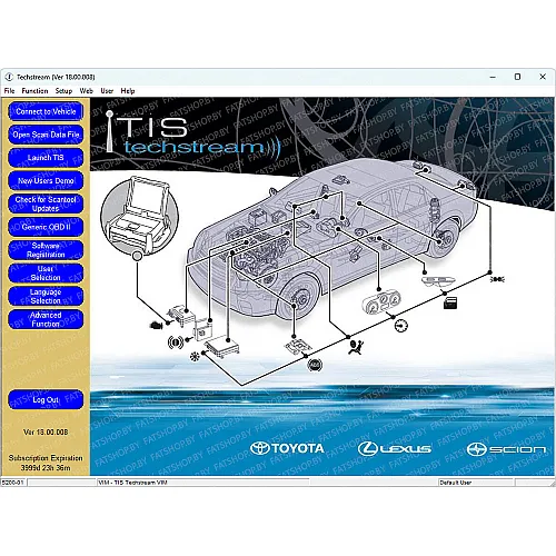 Активировать Toyota Techstream 18 