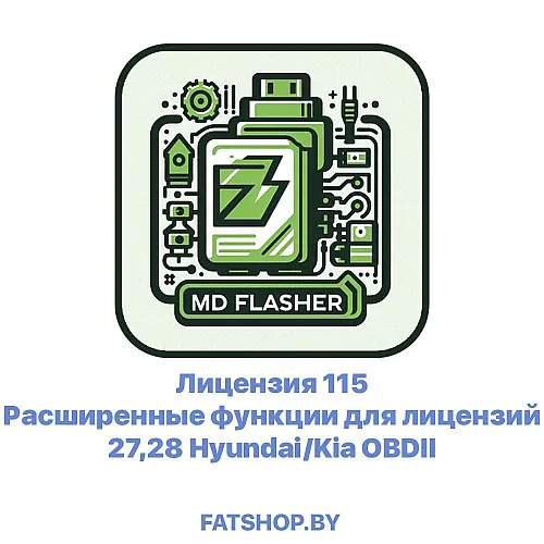 Лицензия 115 Расширенные функции для лицензий 27,28 Hyundai/Kia OBDII