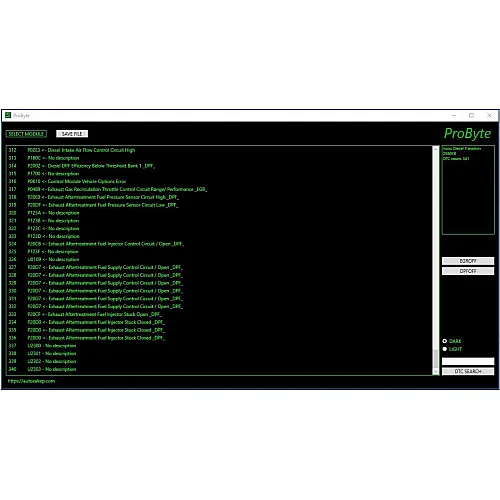 Лицензия Probyte Edit Isuzu: полное отключение EGR, DPF и DTC, FULL Diesel Transtron 2560 kb