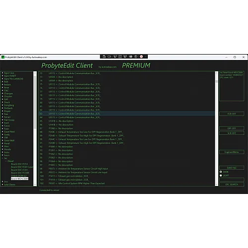 Лицензия Probyte Edit Jac Diesel Bosch MD1CS089: EGR, DPF, SCR, DTC OFF — профессиональное решение для настройки параметров двигателя.