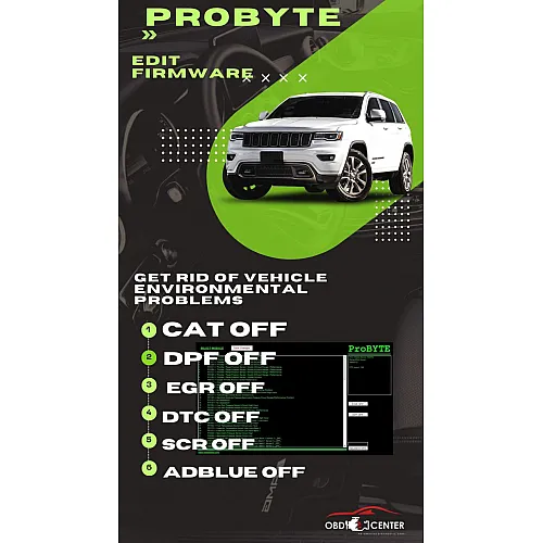 Лицензия Probyte Edit для Land Rover и Jaguar: решение для дизельных Bosch EDC17CP55 с EGR, DPF, SCR и DTC OFF