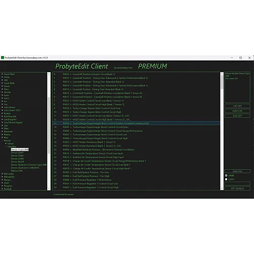 Лицензия Probyte Edit для Mazda: Denso Crypt 2MB с функциями CAT, EVAP, EGR, DTC OFF