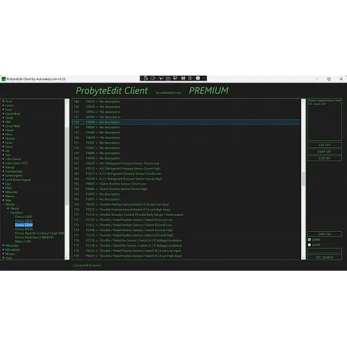 Лицензия Probyte Edit для Mazda: отключение DTC, поддержка Gen4 CAT EVAP EGR