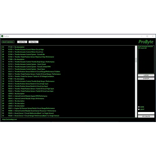 Лицензия Probyte Edit Module FULL для Ford Continental EMS2204: CAT, EVAP, DTC off