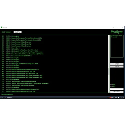 Лицензия Probyte Edit Module FULL для Fuso Diesel: Denso 1024 kb, EGR, DPF, DTC off