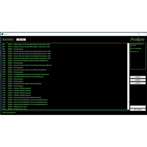 Лицензия Probyte Edit Module FULL для Kia и Hyundai: решение для дизельных Bosch EDC17C57 с поддержкой SRC, EVAP, EGR, DPF, DTC и SL off