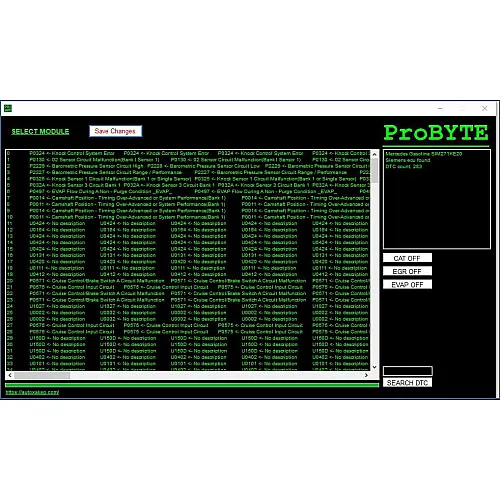 Лицензия Probyte Edit Module FULL для Mercedes: SIM271KE20, CAT, EVAP, EGR, DTC off