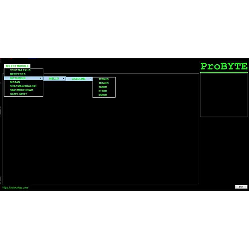 Лицензия Probyte Edit Module FULL для Mitsubishi Melco: 1024 КБ, CAT, DTC off