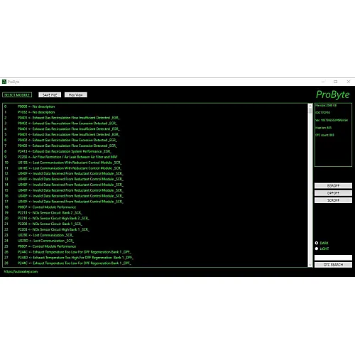 Лицензия Probyte Edit Module для Mercedes TDI EDC17CP10: отключение EGR
