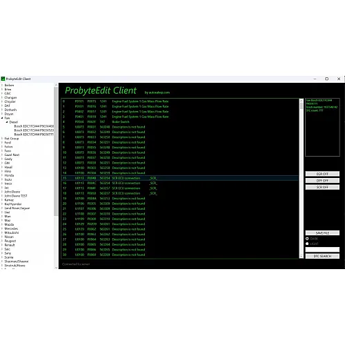 Лицензия ProByte Edit Module для FAW Bosch EDC17CV44: P903V771 SCR DTC off