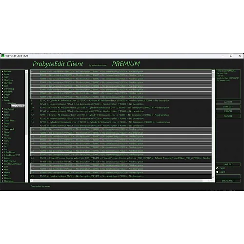 Лицензия ProByte Edit Module для Ferrari: MED9.6, CAT, EGR, EVAP, SAP, FLAPS, DTC off