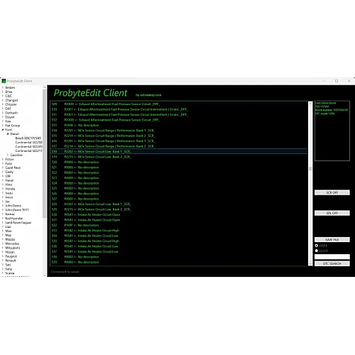 Лицензия ProByte Edit Module для Ford Diesel с Bosch EDC17CV41: SCR, SPL, DTC OFF