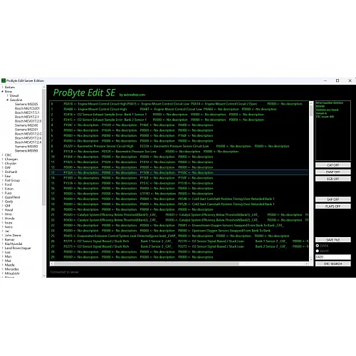 Лицензия ProByte Edit Module FULL для BMW: работа с бензиновыми двигателями, Siemens MSV90, CAT, EGR, EVAP, DTC off