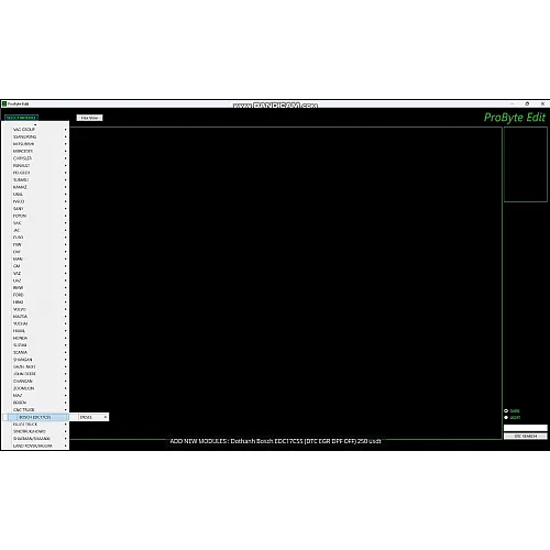 Лицензия ProByte Edit Module для Bosch EDC17C55: полное отключение DTC, EGR и DPF