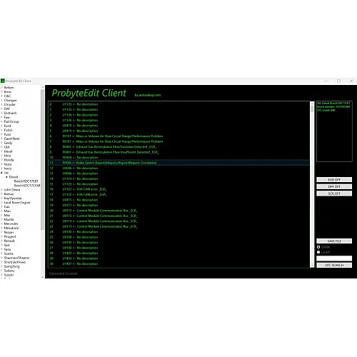 Лицензия ProByte Edit Module для JAC Diesel с поддержкой EDC17C81: полное управление EGR, DPF, SCR и отключение DTC