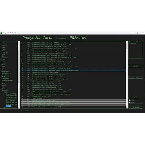 Лицензия Probyte Edit Module ProByte Mercedes MR PLD SCR DTC off