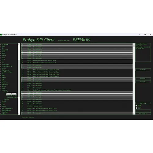 Лицензия Probyte Edit Module ProByte Peugeot Diesel Bosch EDC17C60 EGR DPF SCR FLAPS DTC off