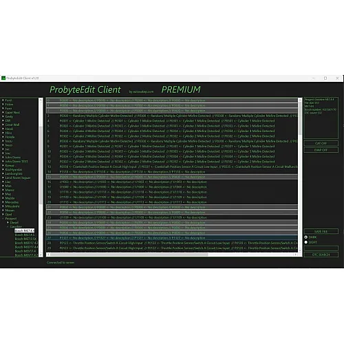 Лицензия Probyte Edit Module ProByte Peugeot Gasoline ME7.4.4 CAT EVAP EGR DTC off