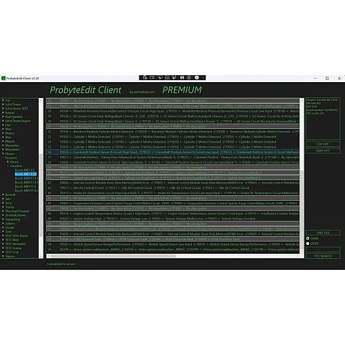 Лицензия Probyte Edit Module ProByte Peugeot Gasoline ME7.9.5X CAT EVAP EGR DTC off