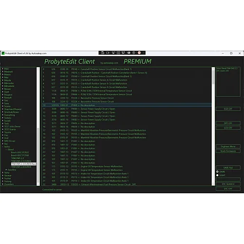 Лицензия Probyte Edit Renault Diesel TRW EMS 2.3 EGR DPF SCR DTC OFF
