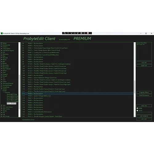 Лицензия Probyte Edit для Suzuki: решение проблем с Melco MH81XX, CAT, EVAP, EGR, DTC OFF