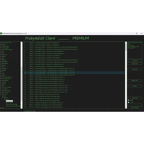 Лицензия Probyte Edit TOYOTA DENSO GEN1 GASOLINE CAT EVAP SAP OFF DTC OFF